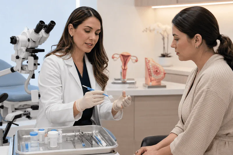 Toma de biopsias de cérvix, mama y endometrio, vulva o vagina